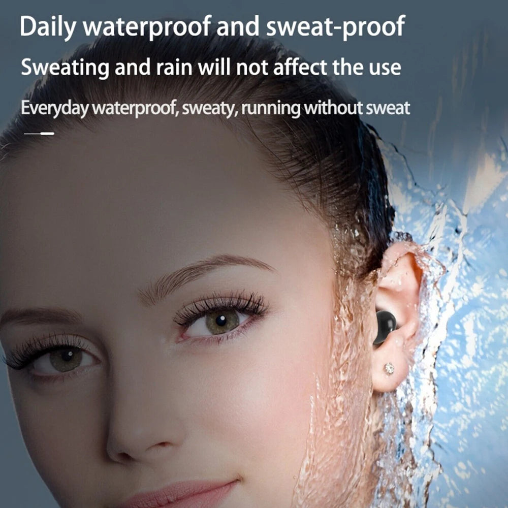 Sleep Invisible Bluetooth Earphone Mini Wireless Headphones IPX5 Waterproof HiFi Stereo Noise Cancelling In Ear Headset Earbuds