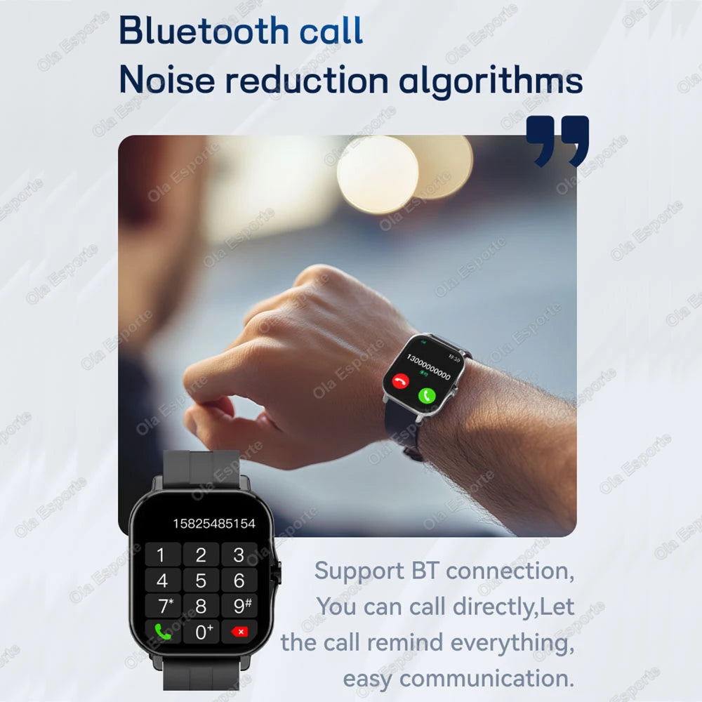 New Smart Watch Android IOS Phone 2.01'' Inch Color Screen Bluetooth Calls Blood Oxygen Monitor smartwatch For Women Men Gifts