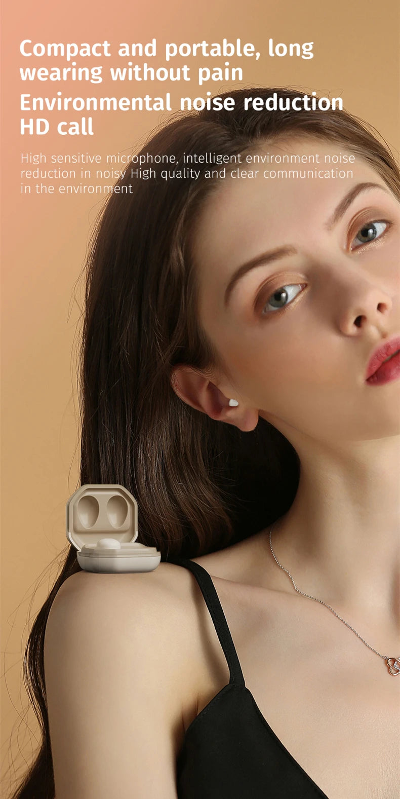 Mini Invisible Bluetooth Earphones TWS Wireless Headphones HiFi Stereo Headsets with Mic Mini Sleep Earbuds for All Smart Phone