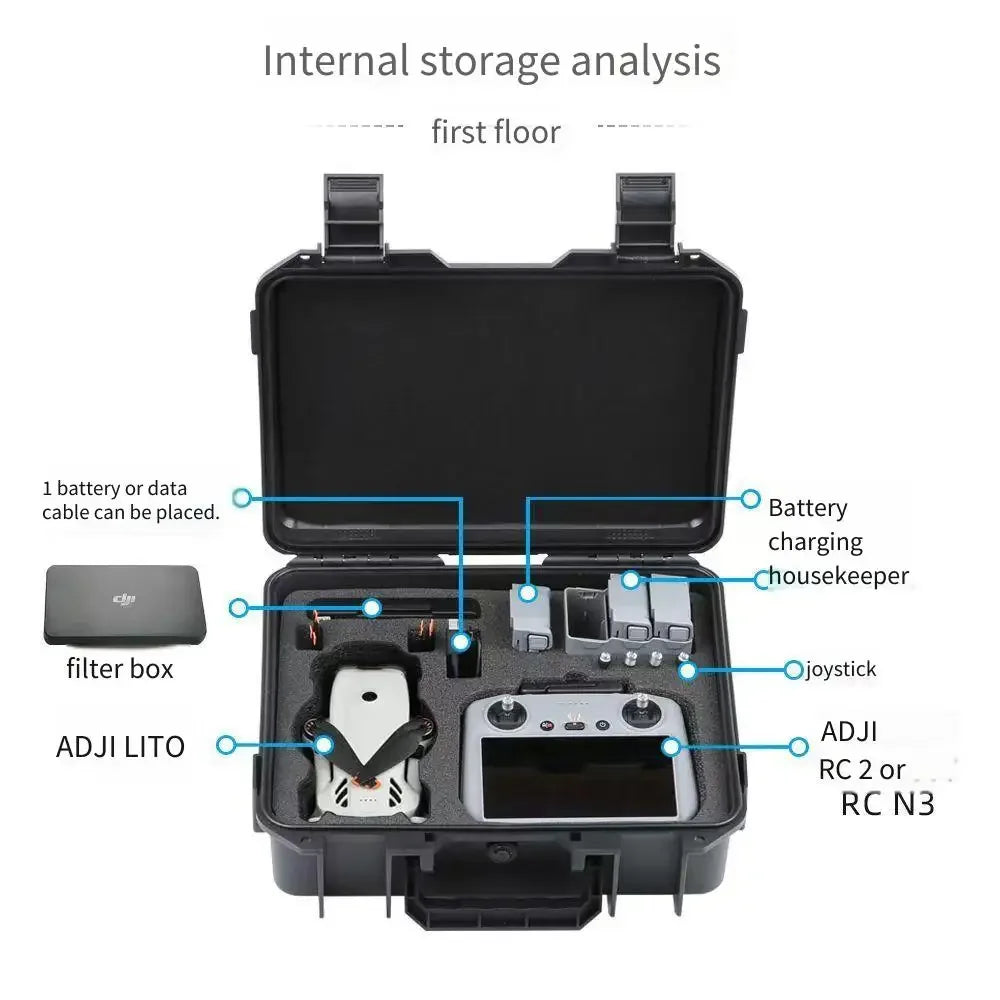 Suitable for DJI Lito X1 drone explosion-proof safety case, Lito outdoor portable waterproof storage case
