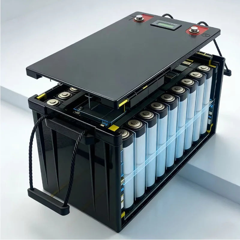 LiFePO4 Battery 12V 24V 48V 70Ah-400Ah | Deep Cycle Lithium Iron Phosphate Battery with Charger | Perfect for Solar Panel System
