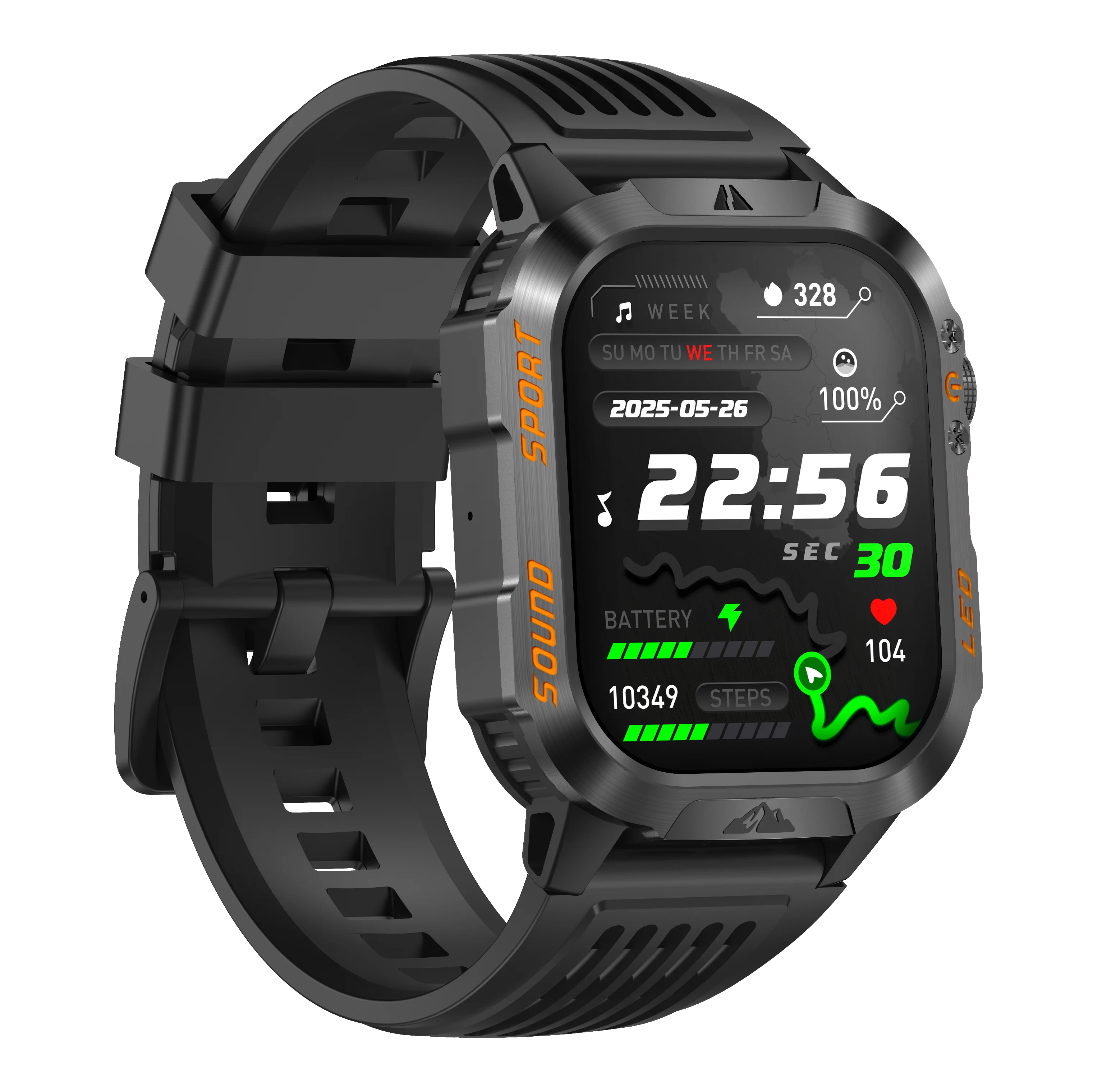 New Smart Bracelet Watch Bluetooth Call Heart Rate Blood Oxygen Pressure Weather Phyiological Cycle Sports Tracker