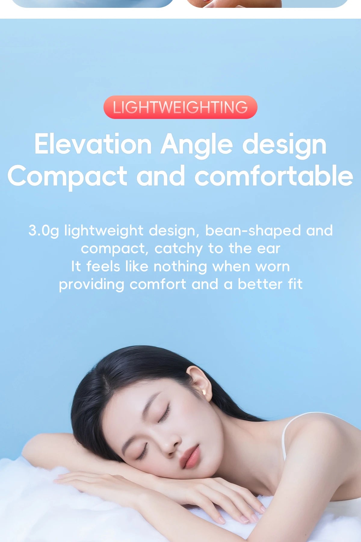 Mini Wireless Bluetooth Headset In Ear Sleep Earbuds Work Invisible Noise Reduction Headphones HD HIFI Sleeping Earphones