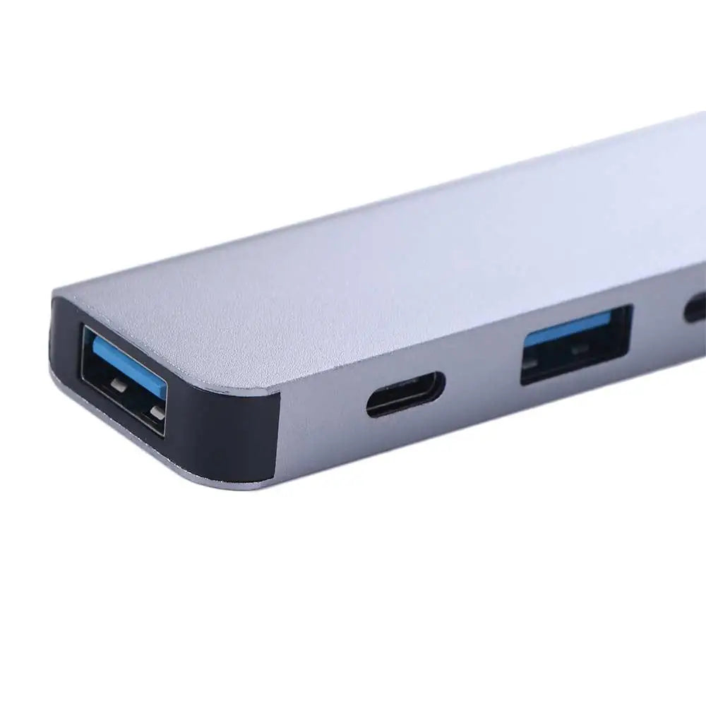 1 To 7 Type-c Expansion Dock Hub Multi Interface Multifunctional 7-in-1 USB Splitter Aluminum Alloy Grey Type-C Docking Station