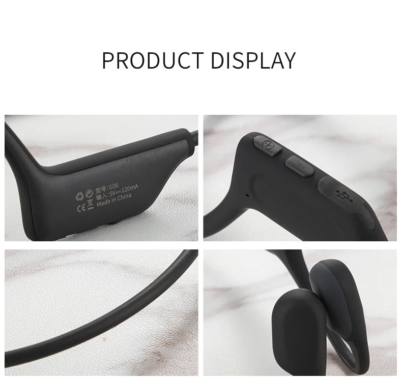 Canfon G06 Bone Conduction Bluetooth Headset 140mAh Running Sports Headset Hanging Ear Ultra Wireless Bluetooth Headset,A