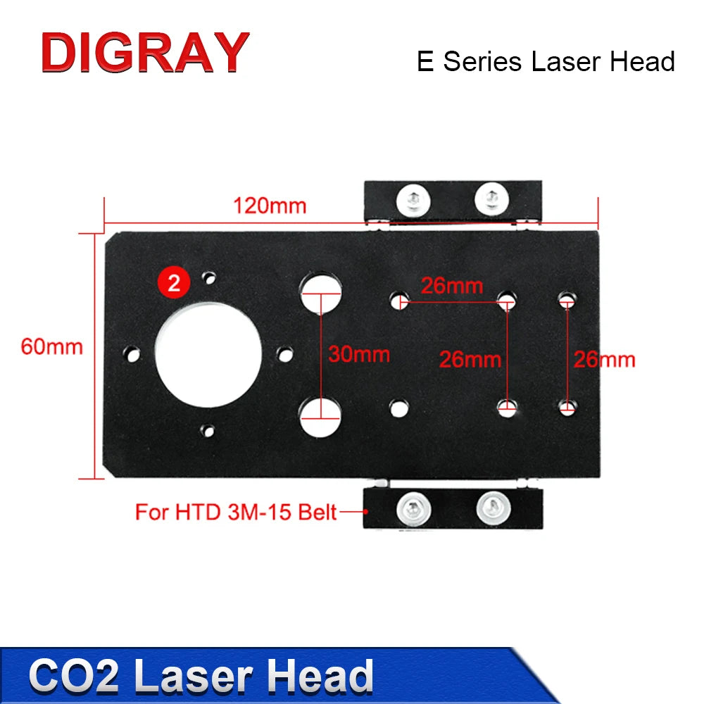 DIGRAY CO2 Laser Head E Series D20mm FL50.8&63.5&101.6mm Adapter Lens 25mm For Laser Engraving Machine