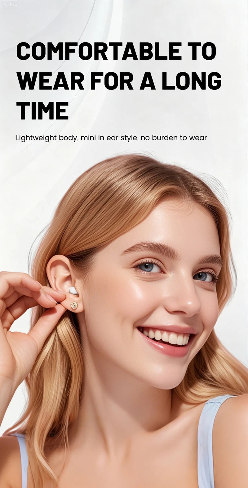 MINI Headphones Wireless Bluetooth Earphones 6.0Chip In Ear Invisible Headsets HIFI Bass Sleep Earbuds Noise Reduction Earphone