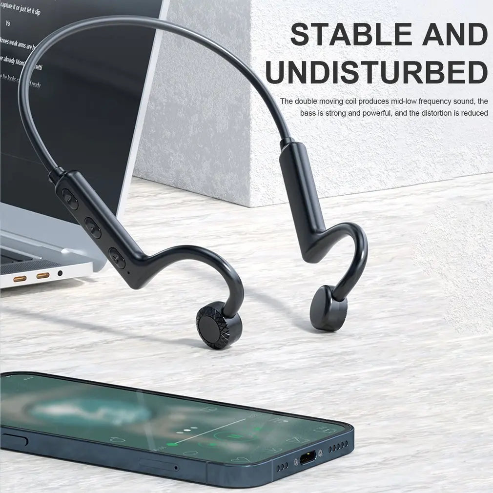Wireless Bone Conduction Earphones Bluetooth Headsets Waterproof Comfortable Wear Open-Ear Hook Sports Headphones Dropshipping