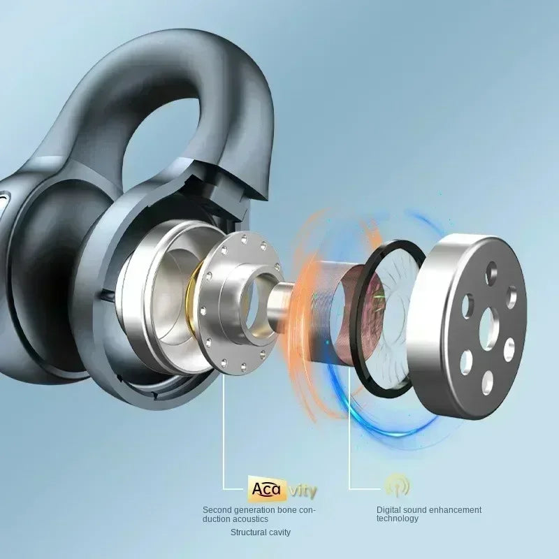 Wireless Earphone Noise Reduction Bluetooth LDE Power Display Earbuds in-Ear Headsets with Mic Touch Control for Phone