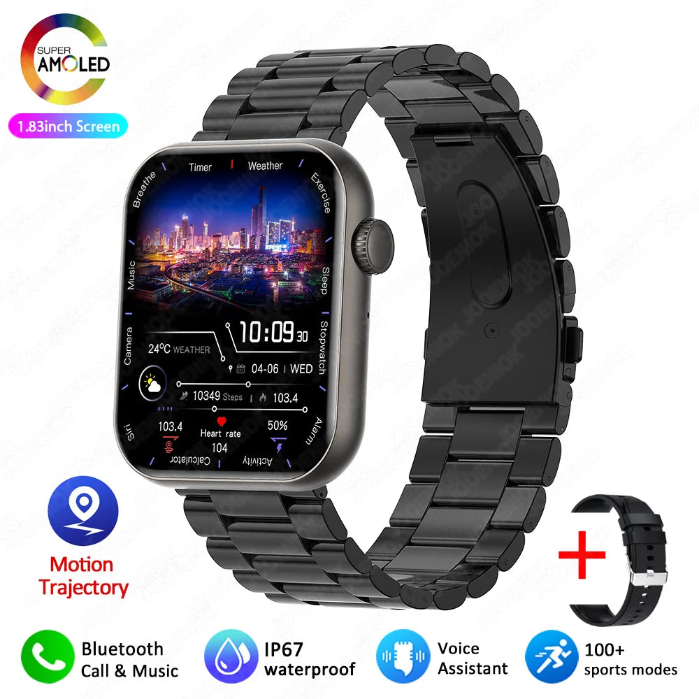 Bluetooth Call Smart Watch Women Health Monitor Watch Customizable Dial Fitness Sports Waterproof Watch Men Android IOS 2025 New
