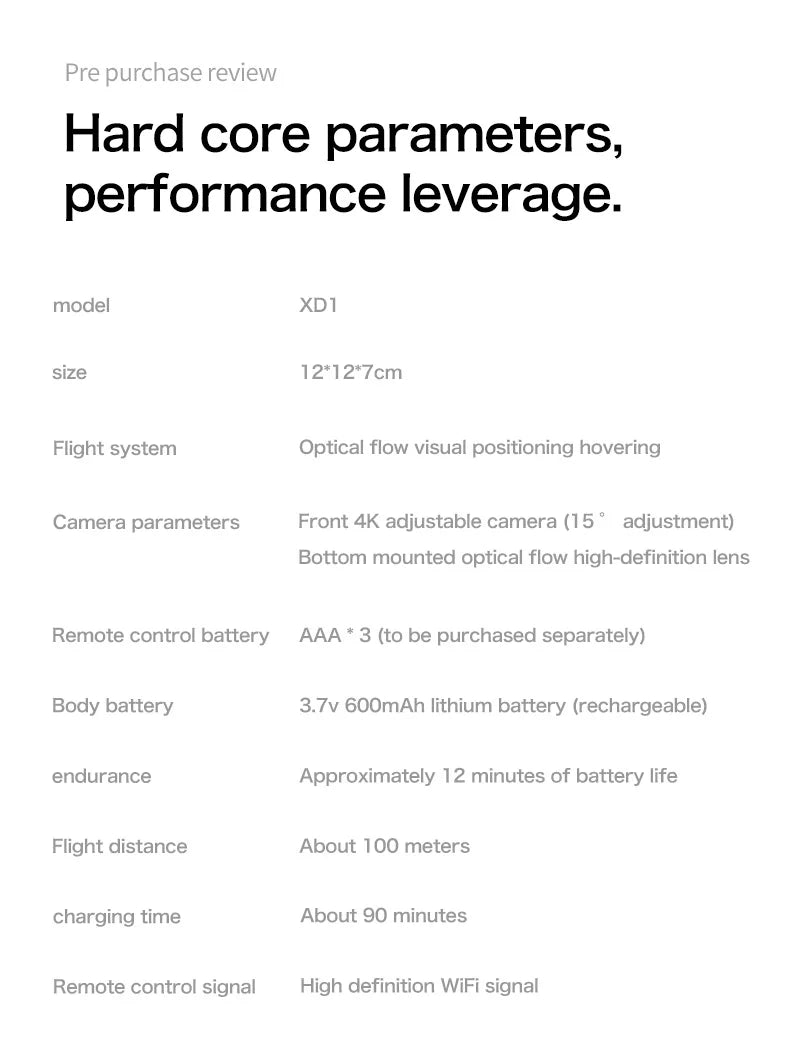 XD1 mini Drone Aluminium 8k Aerial Video Camera Optical Flow Fixed Height Quadcopter 360° Flip RC Dron for Kids Toys Boy