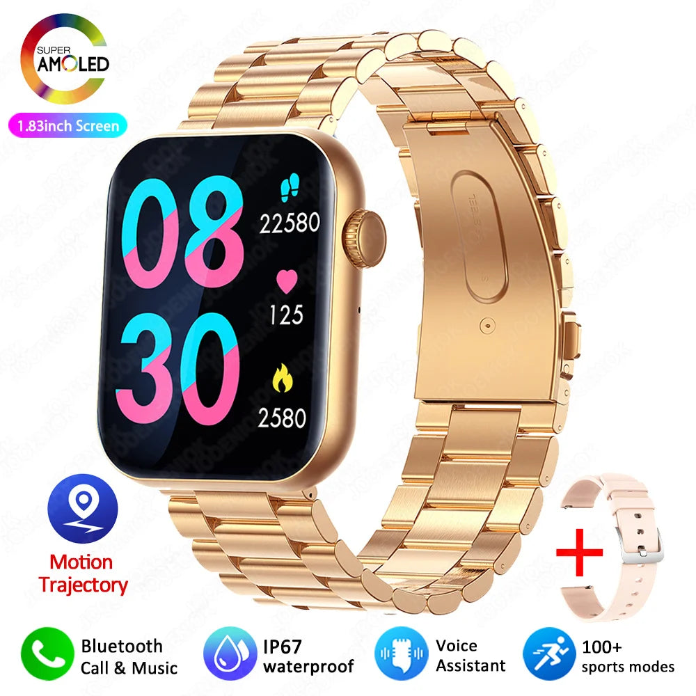Bluetooth Call Smart Watch Women Health Monitor Watch Customizable Dial Fitness Sports Waterproof Watch Men Android IOS 2025 New