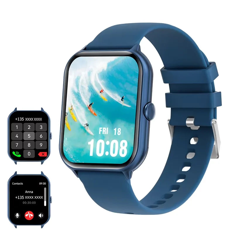 Smart Watch Men Women 1.95" HD ouch Screen Bluetooth Voice Call Heart Rate Monitoring Fitness Sports Tracker 100+ Sports Modes