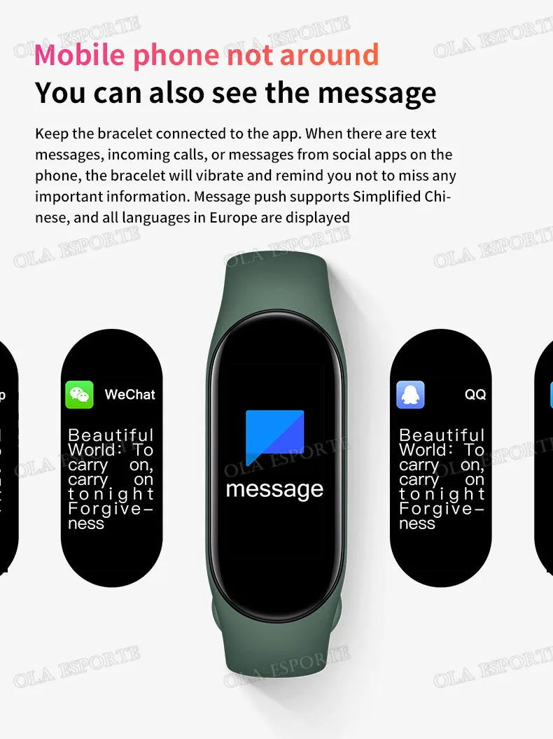 Sports Smart Watch Music Control Fitness Calorie Track Bracelet Phone Information Remind Steps Bluetooth Smart Watches M8 Band