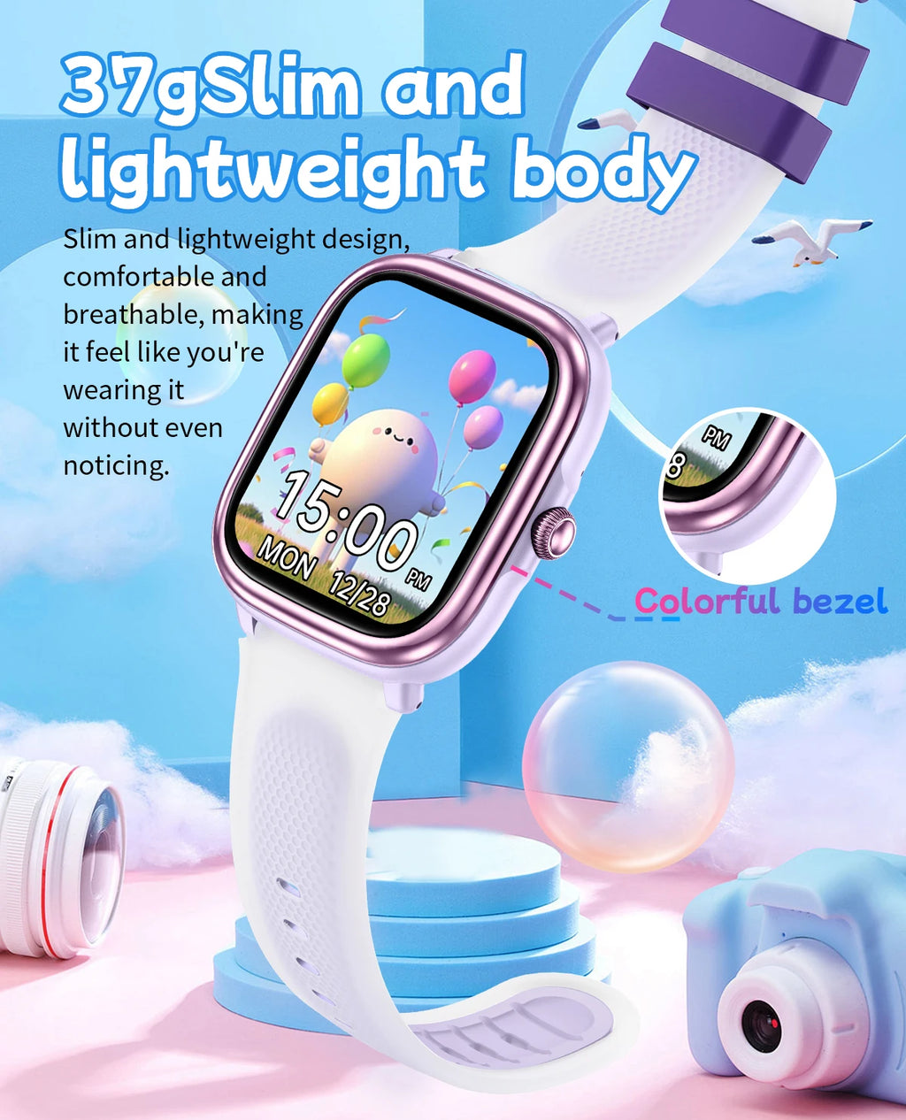 New Smartwatch BT Call Health&Sleep Monitoring 1.83''HD Screen Kids Smart Watch Waterproof Fashoin Sports Bracelet For Women Men