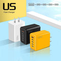 120W PD USB Multi-Port Charger 4 PD Ports 1 USB Port Fast Charging Adapter for iOS and Android Phones with Short Circuit