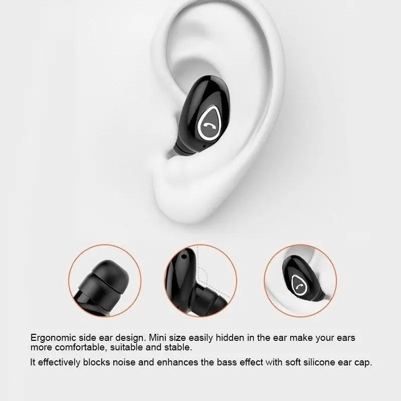 Mini Invisible Wireless Bluetooth 5.0 Earphone Noise Cancelling Headphone Handsfree Stereo Headset Sports Earbud With Microphone