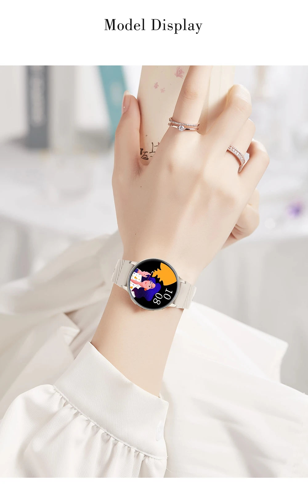 Women Smart Watch Blood Pressure Heart Rate Health Monitor Bluetooth Call Waterproof Ladies Fashion Smartwatch for Android IOS