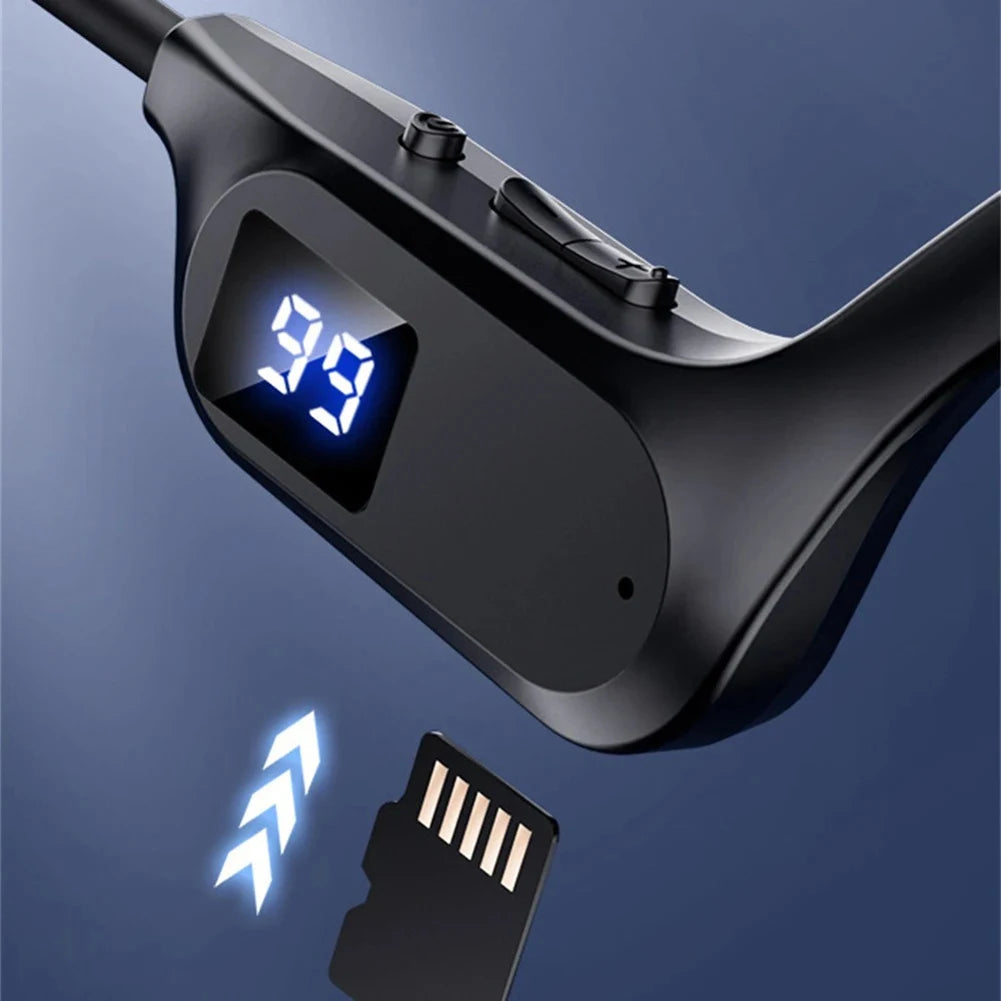 Bone Conduction Headphones-compatible Wireless Headset Waterproof Sports Headset Ear Hanging Type Bilateral Stereo Earphones