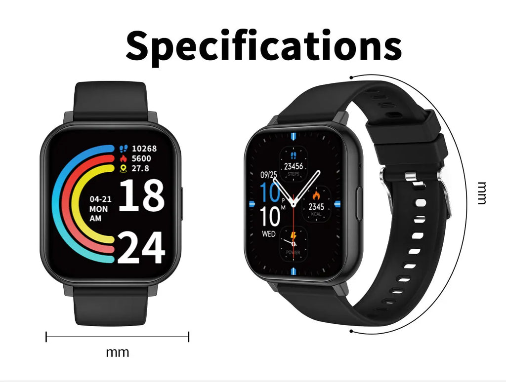 LIGE 1.83" HD Screen Smartwatch Fitness Health Monitor 2026 New Bluetooth Call Waterproof Call Reminder Smart Watch Men Women