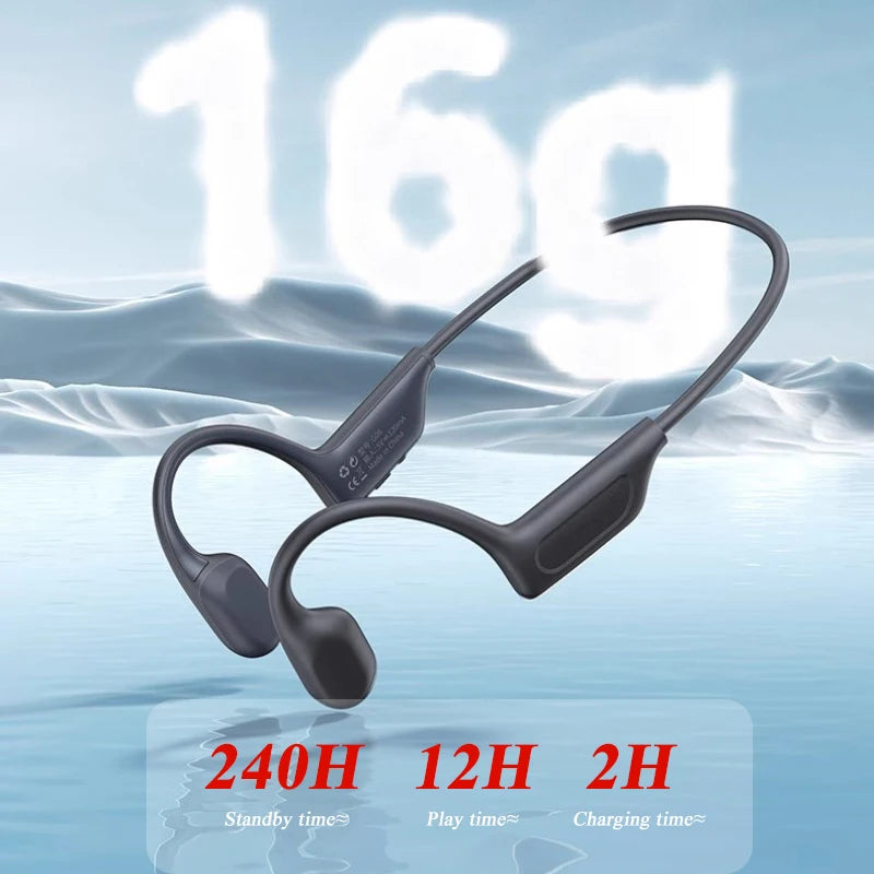 Bone Conduction Bluetooth Earphones Wireless Headset Waterproof Dual Mic Noise Reduction Type-c Charging Sports Earphone