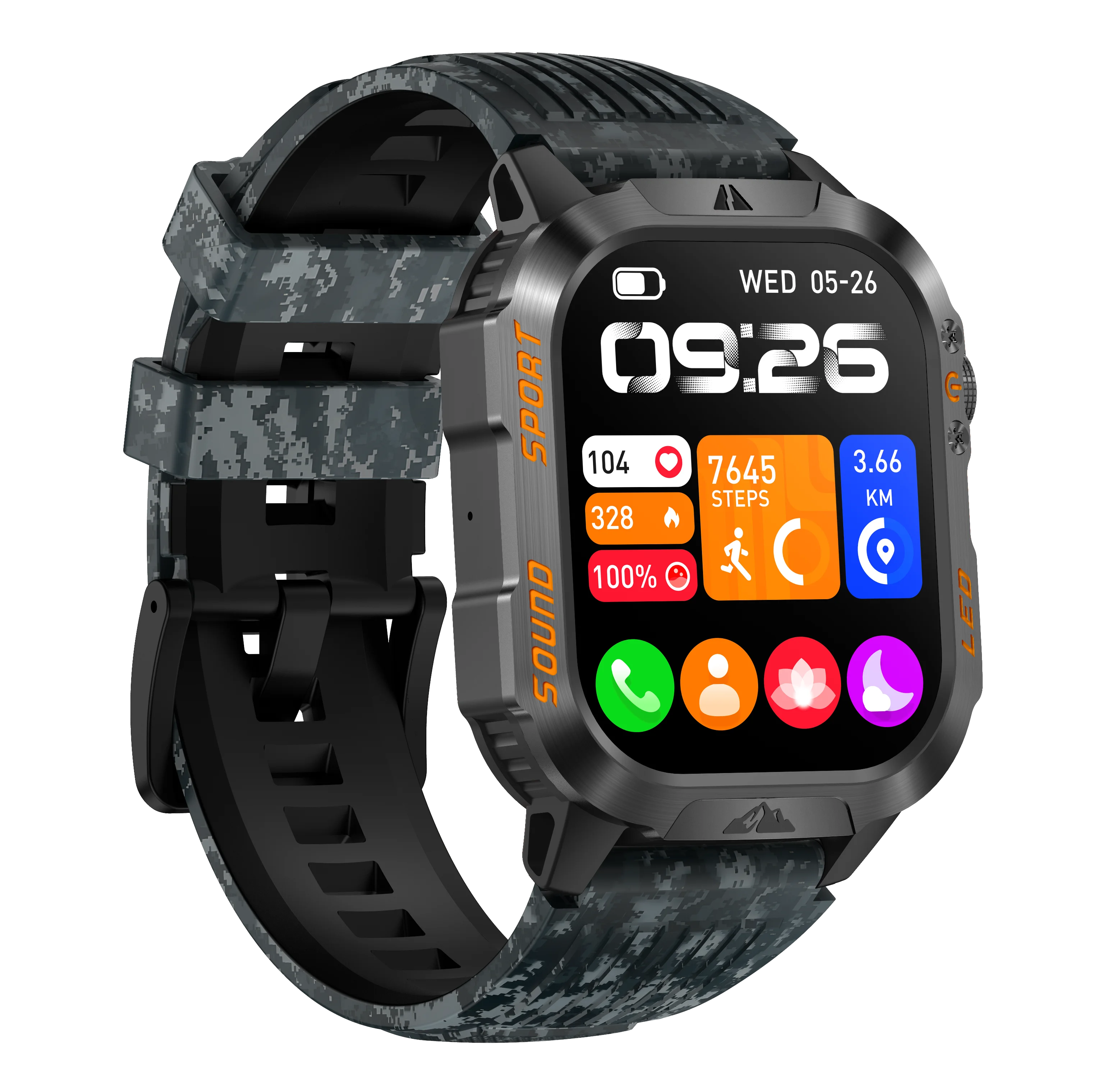 New Smart Bracelet Watch Bluetooth Call Heart Rate Blood Oxygen Pressure Weather Phyiological Cycle Sports Tracker