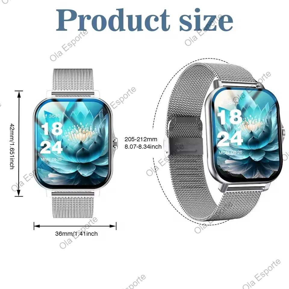 1.83'' Sports Smart Watch Fitness Clock Health Monitor Waterproof Smartwatch Wireless Call Watches For Men Women Android Ios New