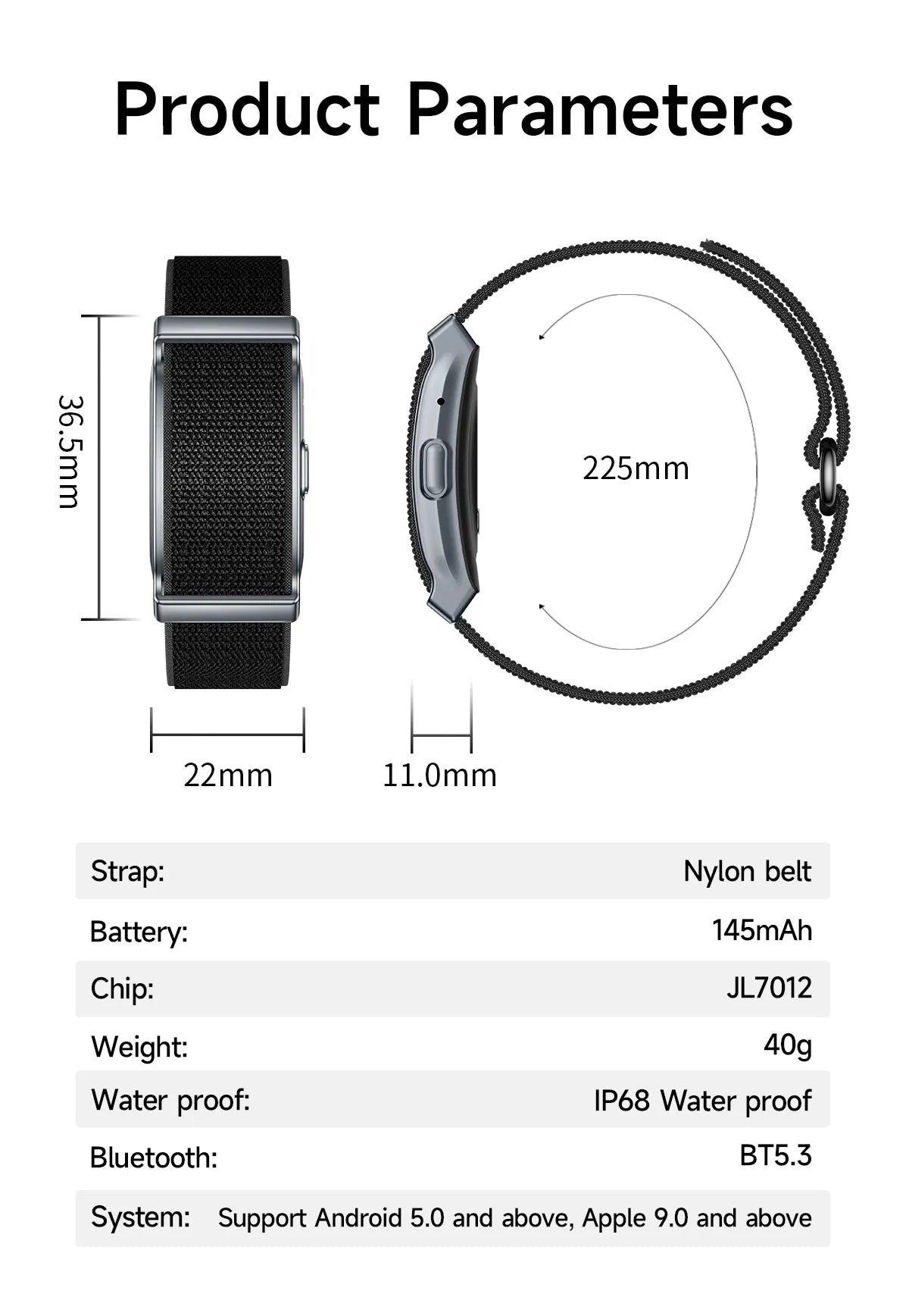 2025 New Screenless Smart Watch Men Sport Outdoors Fitness Tracker Heart Rate Monitor IP68 Waterproof Smartwatch For Andrio iOS