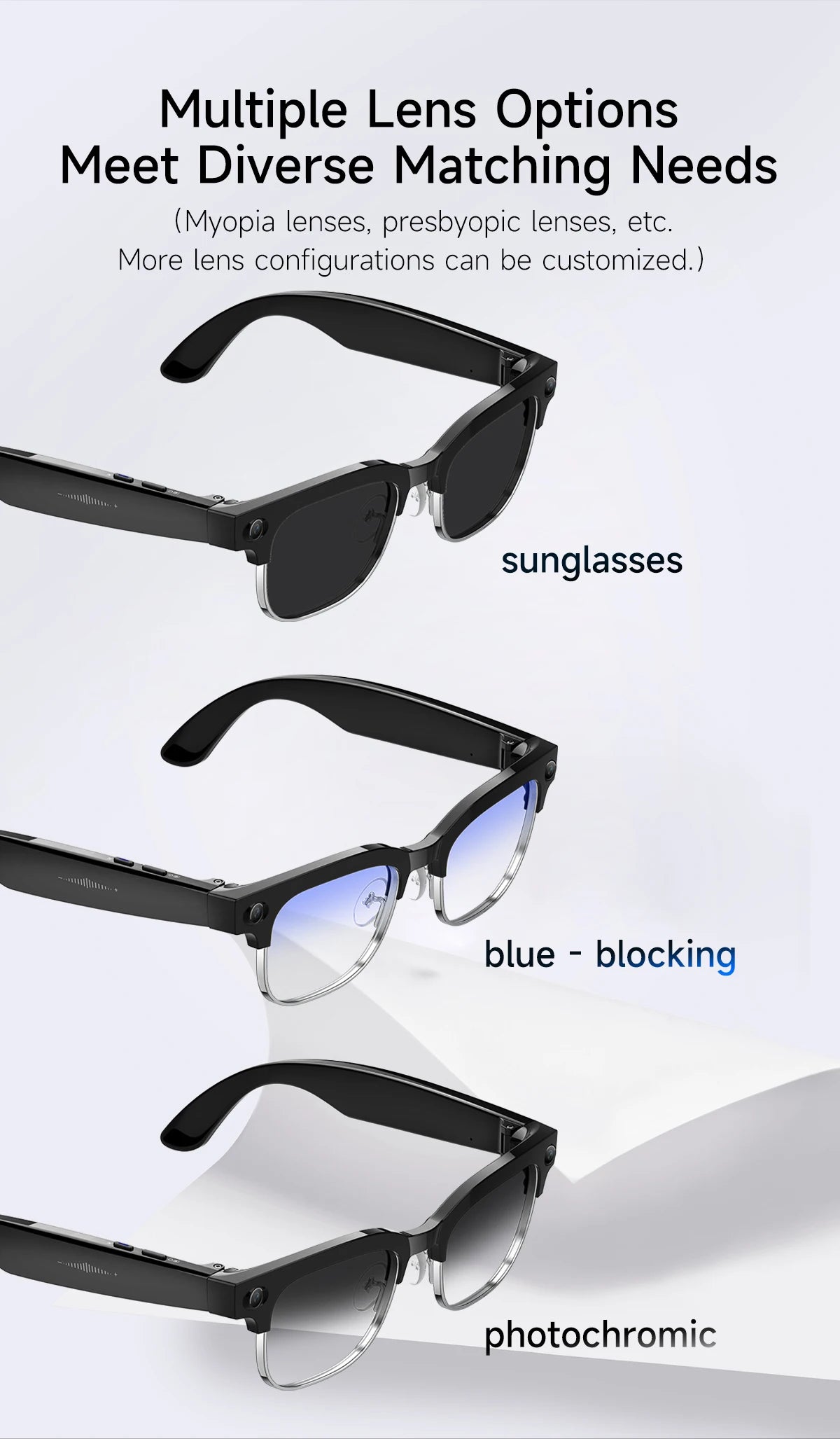 Smart Glasses 800W Camera 2026New Technologies Video Recording AI Photo Recognition Bluetooth Calls Voice Translation Sunglasses
