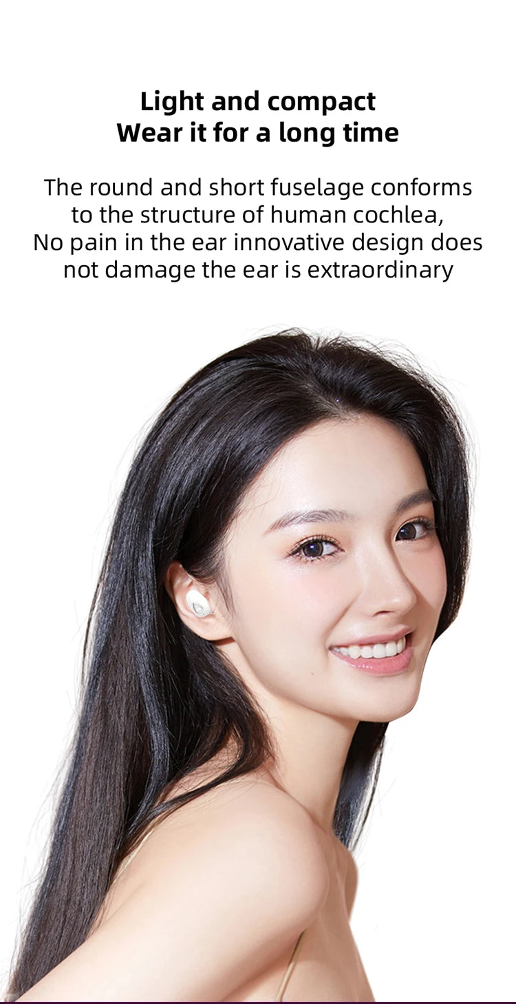 Mini Invisible Wireless Bluetooth 5.0 Earphone Noise Cancelling Headphone Handsfree Stereo Headset Sports Earbud With Microphone