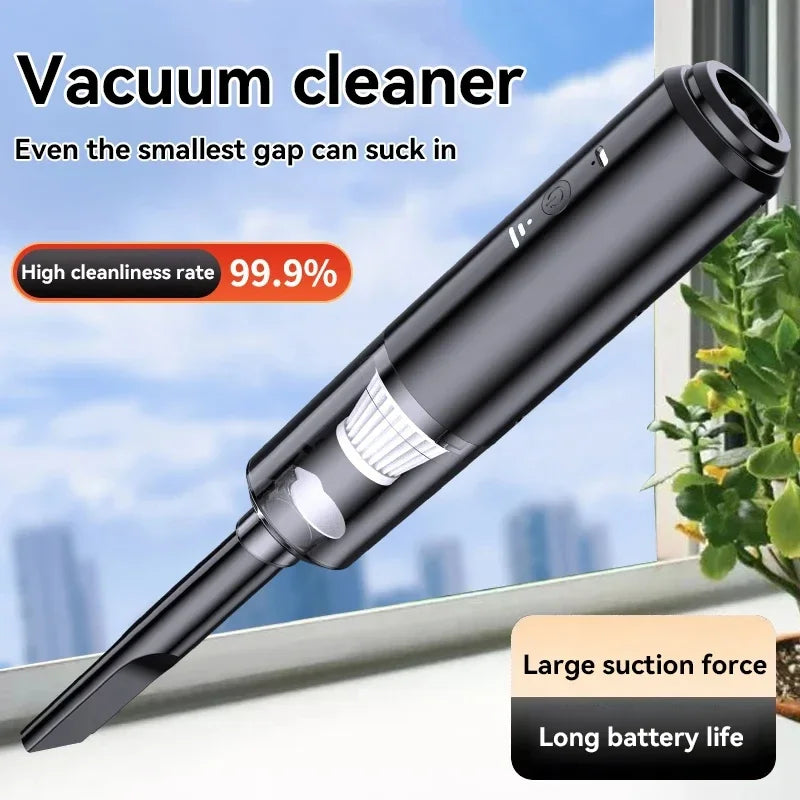 Mini Car Vacuum Cleaner Cleaning Powerful Suction Handheld Car Vacuum Cleaner Rechargeable for Car and Home Auto Vacuum Cleaner