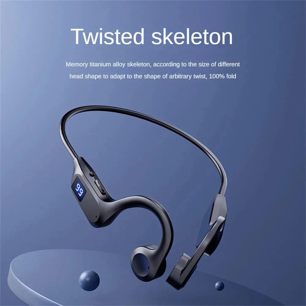 Bone Conduction Headphones-compatible Wireless Headset Waterproof Sports Headset Ear Hanging Type Bilateral Stereo Earphones