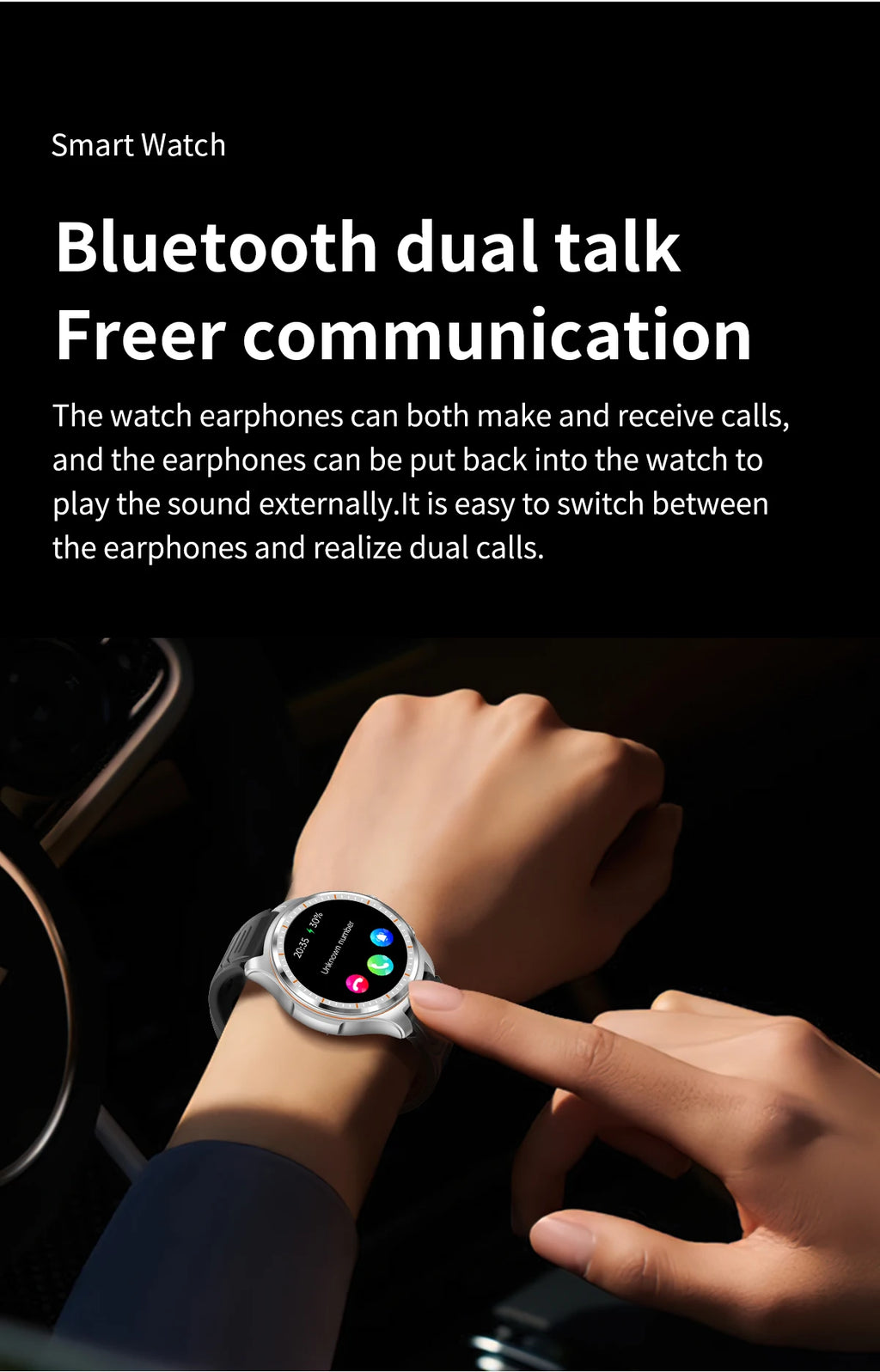 Bluetooth Headset Smartwatch 2-in-1,Call,Music,Health Monitor,Fitness Tracker,Men Women Waterproof Smart Watch For Android IOS