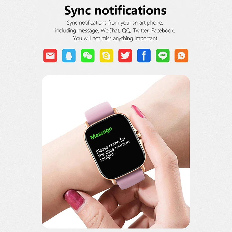 1.83'' Sport Smart Watch Fitness Clock Health Monitor Waterproof Smartwatch Wireless Call Watches for Men Women IOS Android 2025