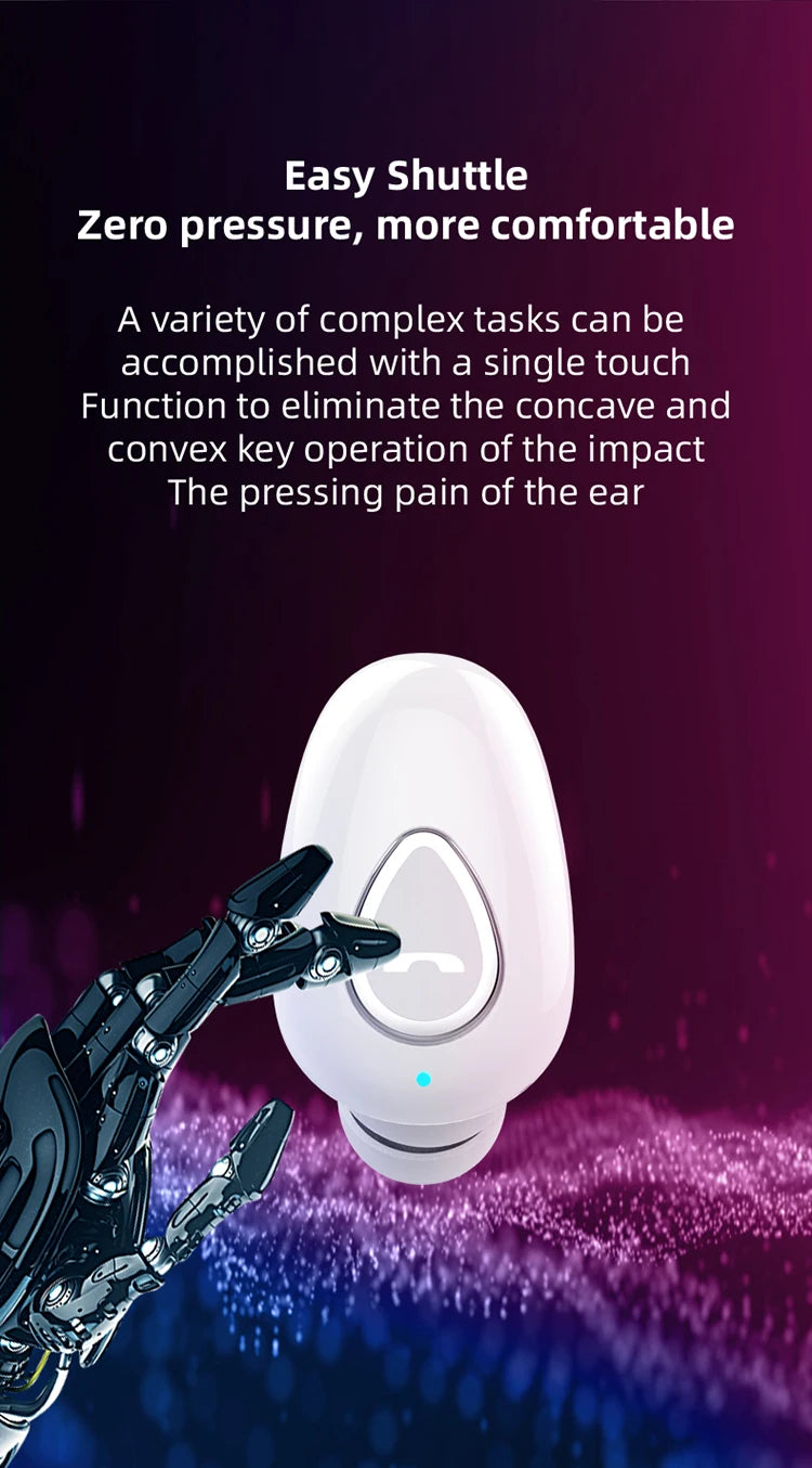 Mini Invisible Wireless Bluetooth 5.0 Earphone Noise Cancelling Headphone Handsfree Stereo Headset Sports Earbud With Microphone